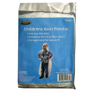 Children's Rain Poncho - One Size Fits Most (Case of 144)
