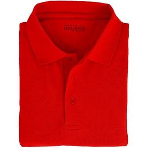 Big & Tall Adult Uniform Polo Shirts - Red, Short Sleeve, 3X - 6X (Cas