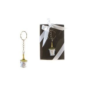 Party Gift Key Chain - Champagne Bottle in Bucket of Ice (Case of 48)