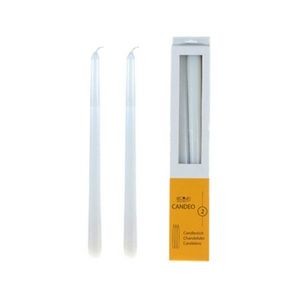 12 Taper Candles - Unscented, White, 2 Pieces (Case of 60)