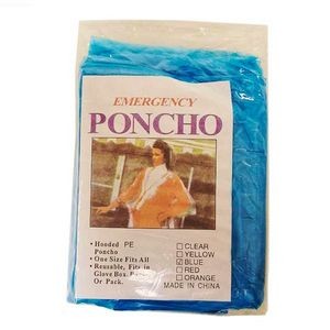 Blue Generic Emergency Poncho (Case of 200)