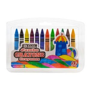 Jumbo Crayons - 12 Count, Assorted Colors (Case of 72)