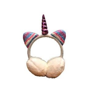 Girls' Unicorn Earmuffs - Fleece, Assorted (Case of 120)