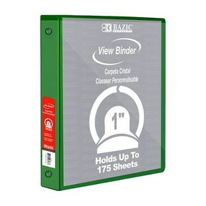 1 3 Ring View Binders - Green, 2 Pockets (Case of 12)