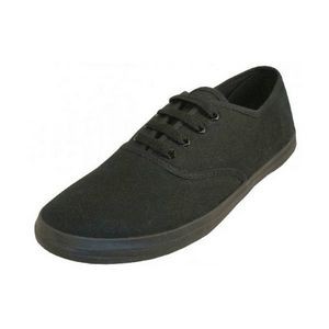 Women's Canvas Shoes - Black, Sizes 5-10 (Case of 24)