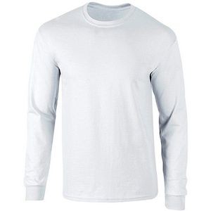Irregular Long-Sleeve T-Shirt - White, Small (Case of 12)