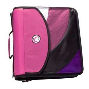 Case-it Dual 2.0 Backpack Binder with 2 Sets of 2 Rings - Pink (Case o