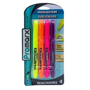 Highlighters - 4 Color Pack, Long Lasting (Case of 48)