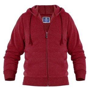 Men's Hoodie Sweatshirts - Burgundy, Full Zip, Fleece, Assorted Sizes