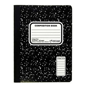 Marbled College Ruled Composition Book - 100 Sheets, Black (Case of 24