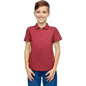 Boys' Uniform Polo Shirts - Burgundy, Short Sleeve, Size 20 (Case of 3