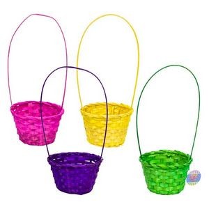 Bamboo Easter Baskets - Assorted Colors, 6.2 (Case of 36)