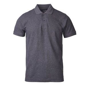 Men's Slim Polo Uniform Shirts - Small, Charcoal Grey (Case of 20)