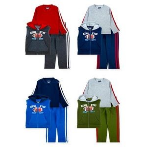 Toddler Boys' Athletic Varsity Fleece Sets - 2T-4T, 4 Colors (Case of