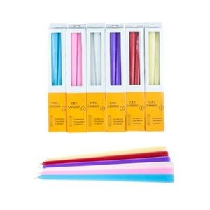 12 Taper Candles - 6 Colors, Unscented, 2 Pack (Case of 60)