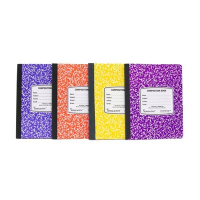 Marbled College Ruled Composition Notebook - 100 Sheets 4 Colors (Cas