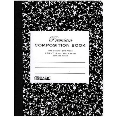 Marbled Composition Notebooks - 100 Sheets, College Ruled (Case of 48)