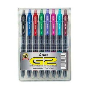 G2 Premium Gel Pens - Assorted, Fine, 0.7mm, 8 Pack (Case of 48)