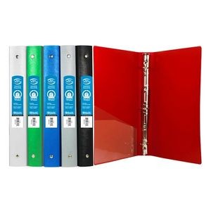 1 3-Ring Binders - Assorted Poly Colors, 1 Pocket (Case of 48)