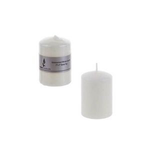 Round Pillar Candles - White, 2 x 3, Unscented (Case of 48)
