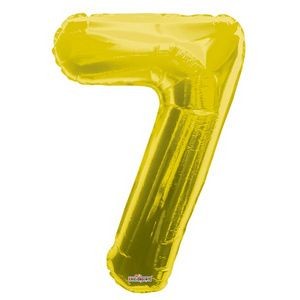 34 Mylar Number 7 Balloons - Gold (Case of 48)