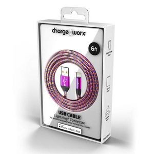 6' Lightning USB Cable - Rainbow (Case of 48)