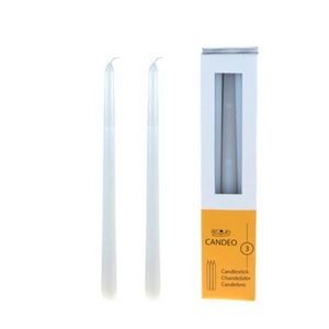 10 Taper Candles - Unscented, 3 Pack, Assorted Colors (Case of 60)