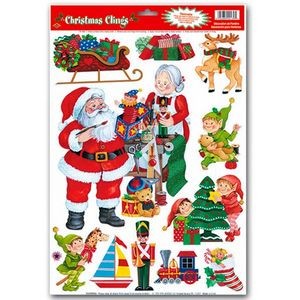 Santa's Workshop Clings - 11 Stickers, 12 x 17 (Case of 144)