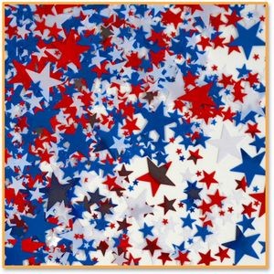Red, White & Blue Stars Confetti - Patriotic Theme, 0.5 Packs (Case of
