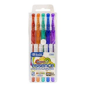 Scented Gel Pens - 5 Pack, Assorted (Case of 144)