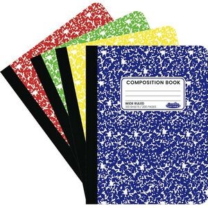 Marbled Composition Books - Wide Rule, 100 Sheets, 4 Colors (Case of 4
