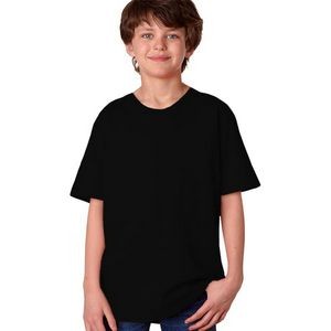 Anvil Youth Organic Short Sleeve T-Shirt - Black, Large (Case of 12)
