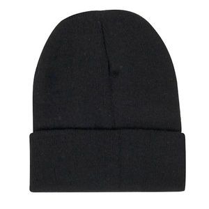 Adult Cuffed Knit Beanies - Black, One Size (Case of 50)