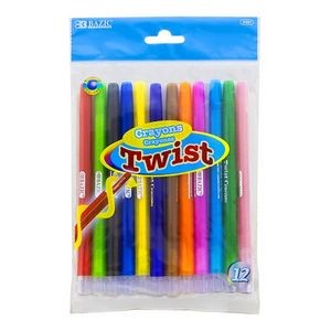 Twist Crayons - 12 Assorted Colors (Case of 144)