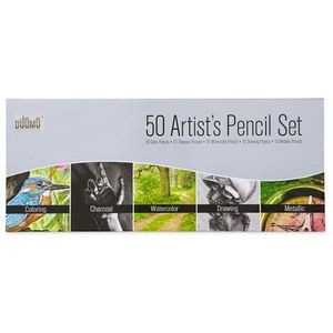 Artist's Pencil Sets - 50 Pencils, 5 Mediums (Case of 24)