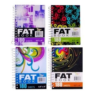 Mini Notebook - 180 Sheets, Assorted Designs (Case of 48)