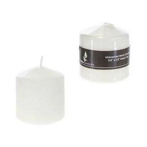 3 Domed Top Candles - White, Unscented (Case of 48)