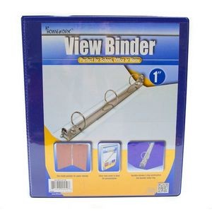 1 3-Ring Binders - Blue, View Cover, 2 Pocket (Case of 12)