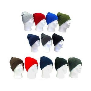 Adult & Kids' Cuffed Knit Hats - Assorted Colors (Case of 120)