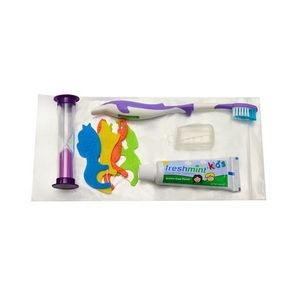 Children's Dental Essentials Kits in Zipper Bag - 9-Piece, Assorted (C