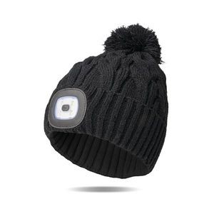 LED Knit Pom Hats - 4 Colors (Case of 24)