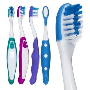 Deluxe Small Kids' Toothbrushes - 4 Colors, 23 Tufts (Case of 144)