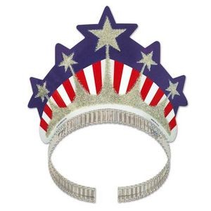 Miss Liberty Tiara - Glitter, Stars & Stripes (Case of 72)