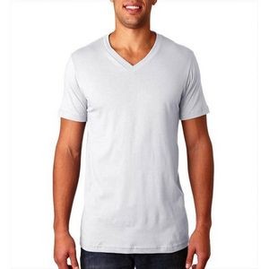 Men's Short Sleeve V-Neck T-Shirt - White, Large (Case of 12)