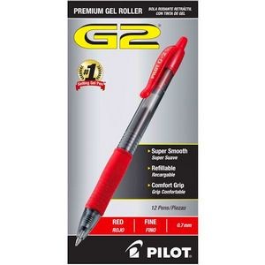 G2 Premium Gel Pens - Red, Fine, 0.7mm, 12 Pack (Case of 72)