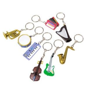 Musical Instrument Key Chains (Case of 6)