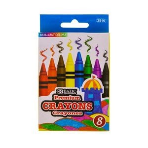 Crayons - 8 Count, Assorted Colors (Case of 144)