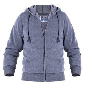 Men's Hoodie Sweatshirts - Light Grey, Full Zip, Fleece, Assorted Size