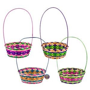Bamboo Easter Baskets - Multicolor Pastels, 10.2 (Case of 36)