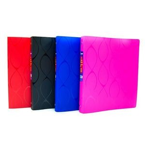 1 3-Ring Binders - 4 Elliptical Cover Colors (Case of 48)
